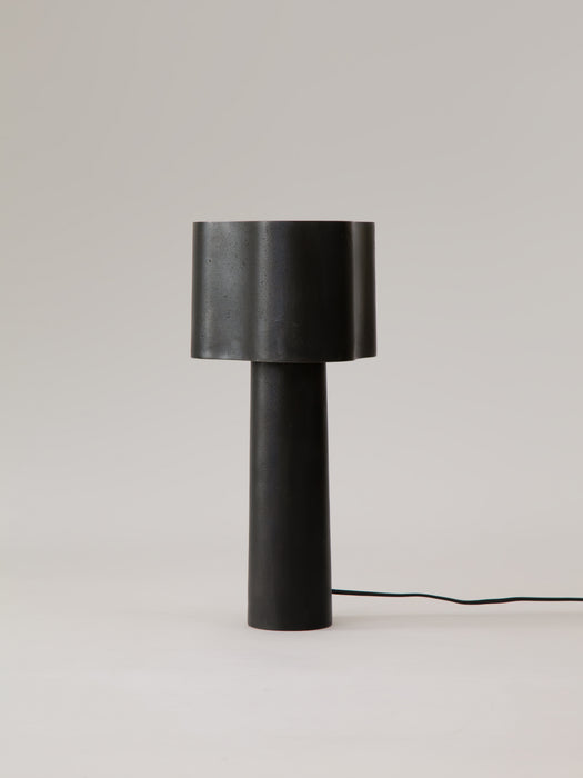 Coy Table Lamp, Blackened Aluminium