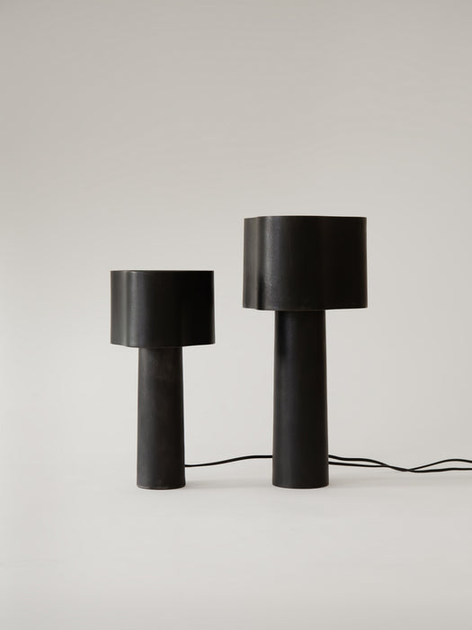 Coy Table Lamp, Blackened Aluminium