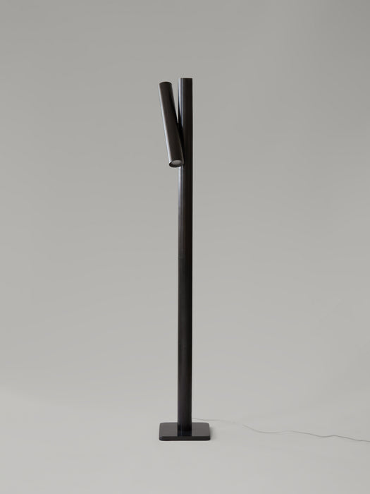 Pivot Floor Lamp, Darkened Brass