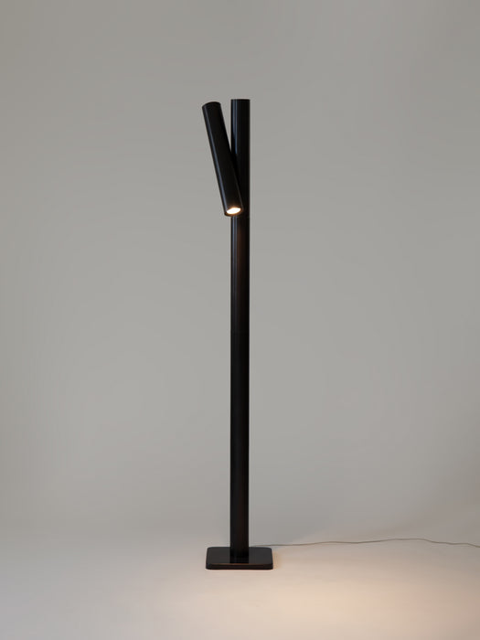 Pivot Floor Lamp, Darkened Brass
