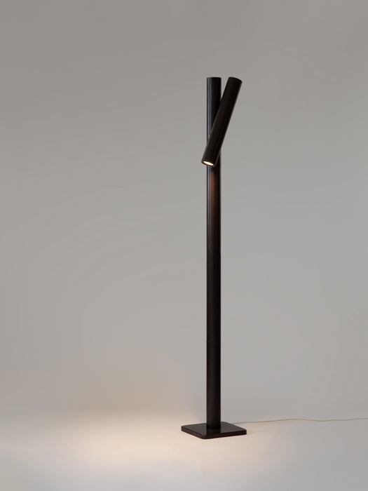 Pivot Floor Lamp, Darkened Brass