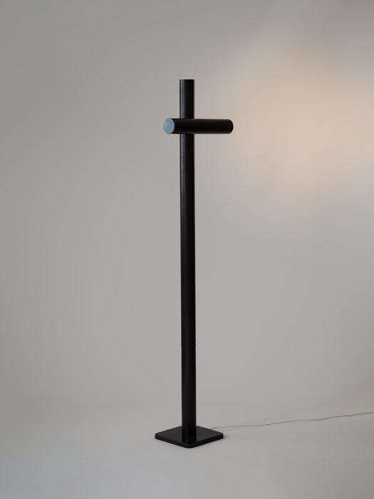 Pivot Floor Lamp, Darkened Brass
