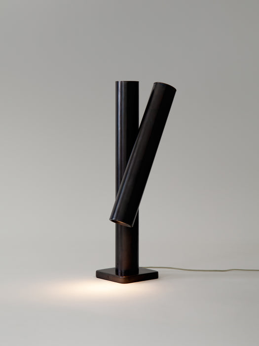 Pivot Table Lamp, Darkened Brass