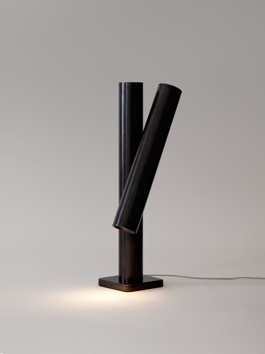 Pivot Table Lamp, Darkened Brass