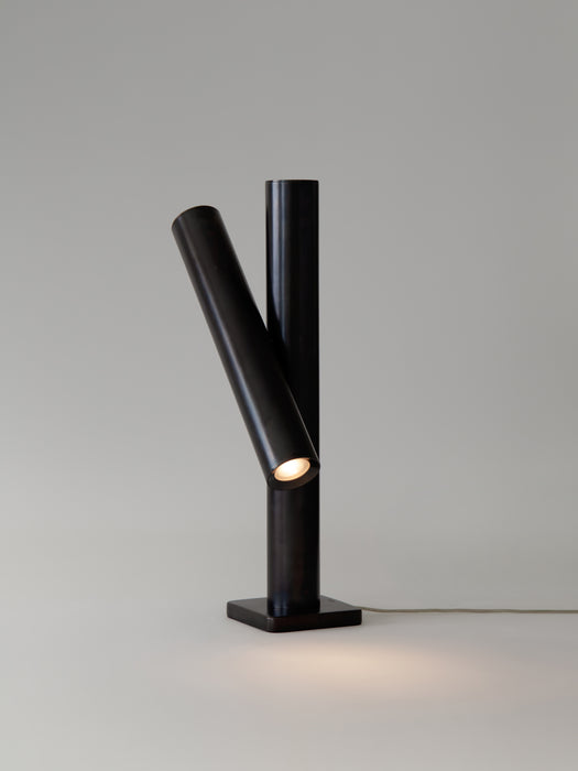 Pivot Table Lamp, Darkened Brass