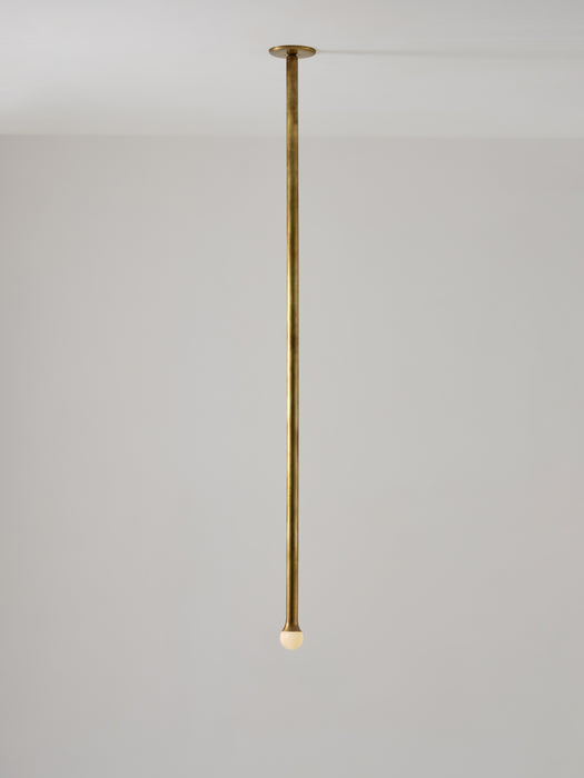 Plum Pendant Light, Aged Brass