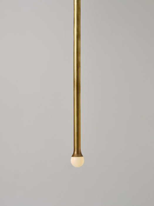 Plum Pendant Light, Aged Brass