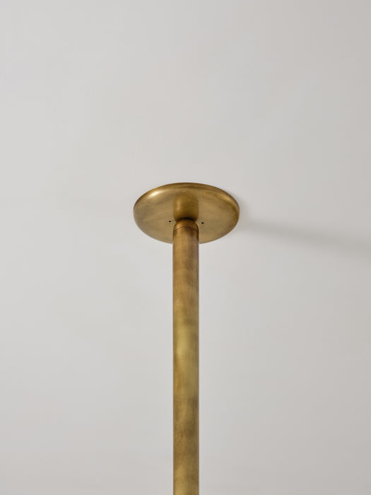 Plum Pendant Light, Aged Brass
