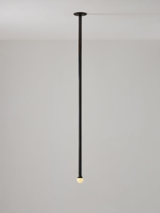 Plum Pendant Light, Darkened Brass