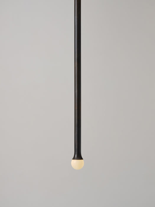 Plum Pendant Light, Darkened Brass