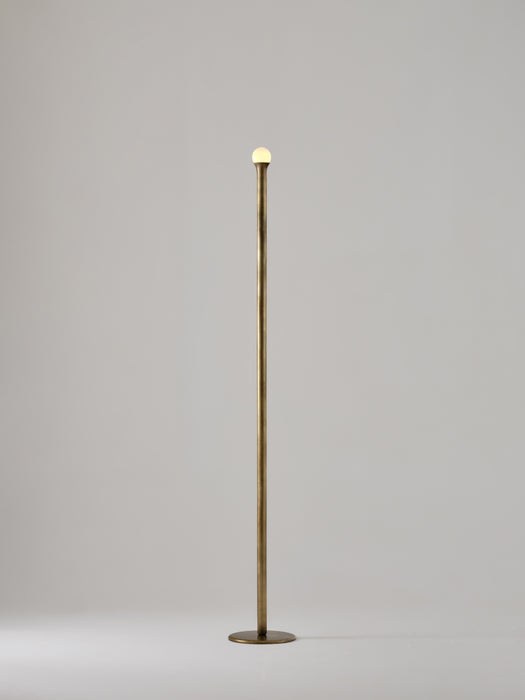 Plum Floor Lamp, Aged Brass