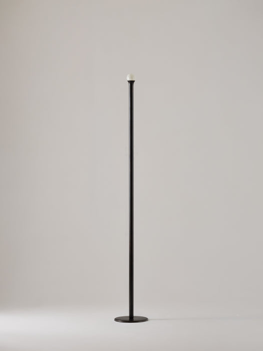 Plum Floor Lamp, Darkened Brass