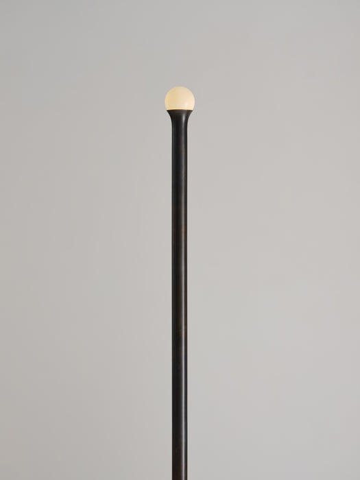 Plum Floor Lamp, Darkened Brass